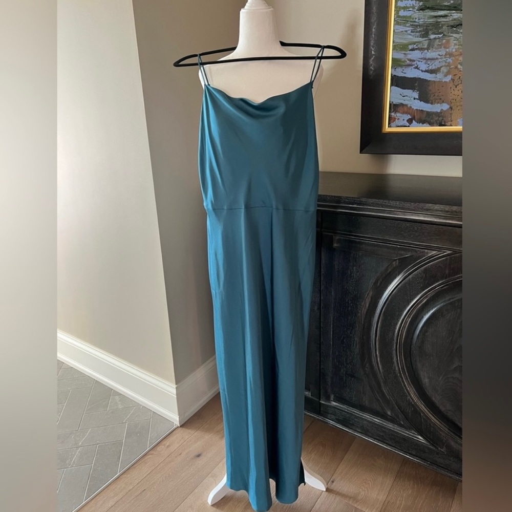 Vince Cowl Neck Slip Dress in Blue Waltz, Size 10, NWT - Picture 3 of 6